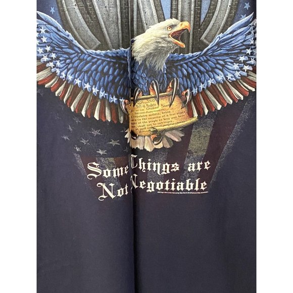 NRA Blue S/S T-Shirt Men's Size XL Some Things are Not Negotiable 2013 - Picture 13 of 14